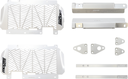 Moose Offroad Billet Radiator Guards for Yamaha - Part 12-5019, Silver