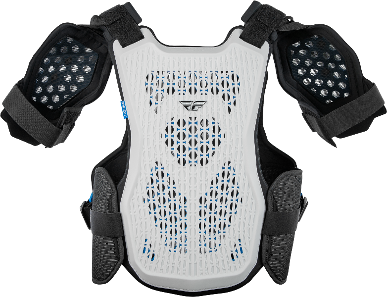 Fly Racing Blueprint RCH 2 Chest Protector White Large/XL - Impact-Resistant Motorcycle Gear