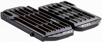 FLO Motorsports High Flow Radiator Braces for Honda CRF Models - Black, Part Number FLO755BLK
