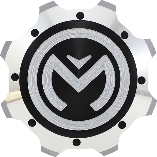 Moose Offroad Polaris Gas Cap 100-4108-PU - Silver and Black Aluminum Fuel Cap
