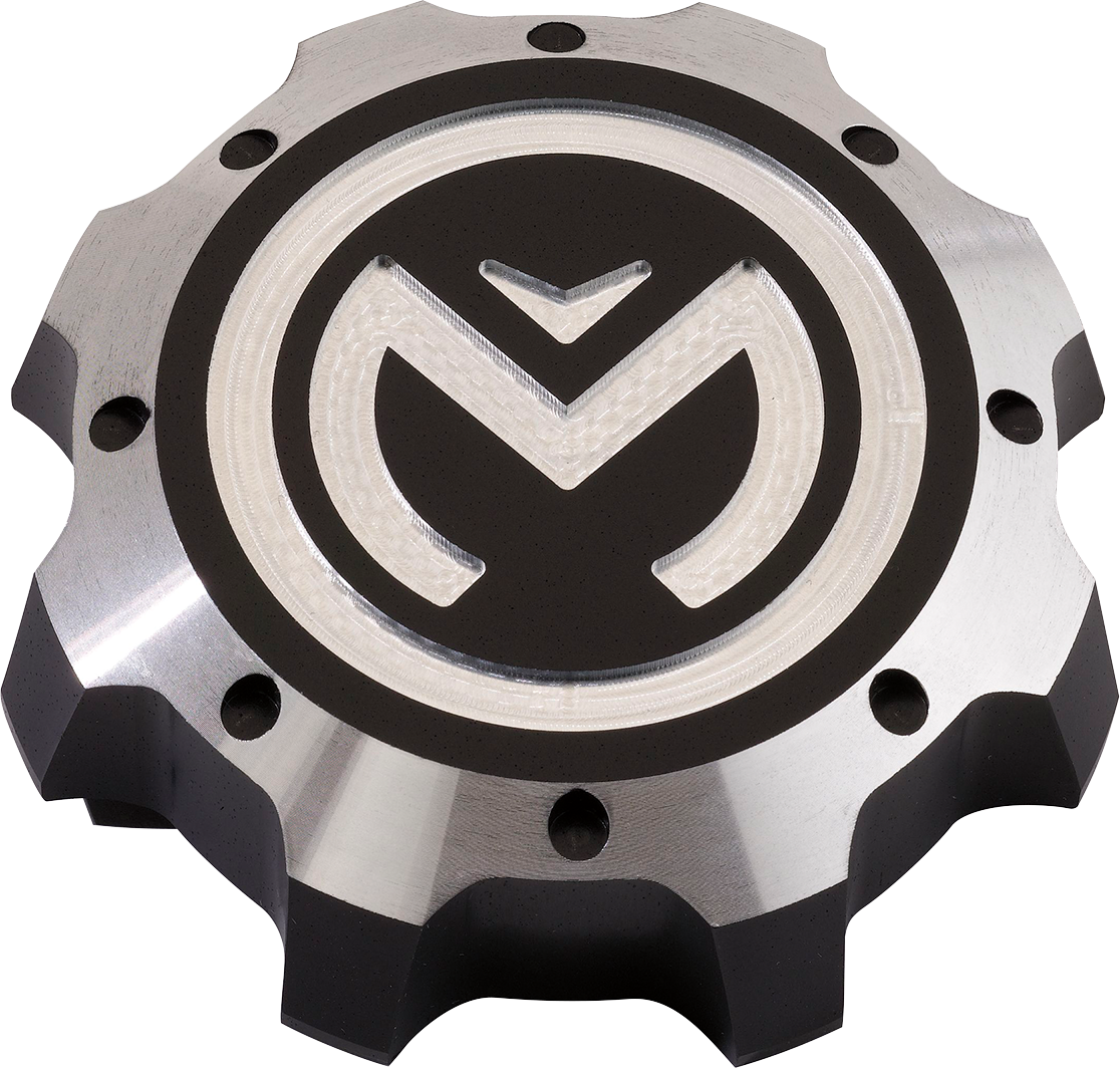 Moose Offroad Polaris Gas Cap 100-4108-PU - Silver and Black Aluminum Fuel Cap
