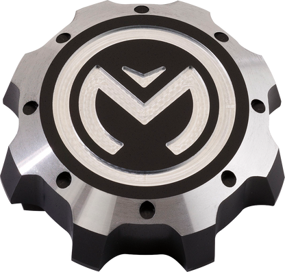 Moose Offroad Polaris Gas Cap 100-4108-PU - Silver and Black Aluminum Fuel Cap