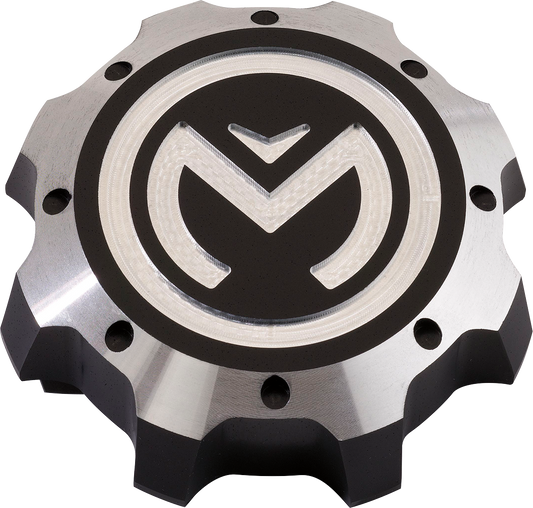 Moose Offroad Polaris Gas Cap 100-4108-PU - Silver and Black Aluminum Fuel Cap