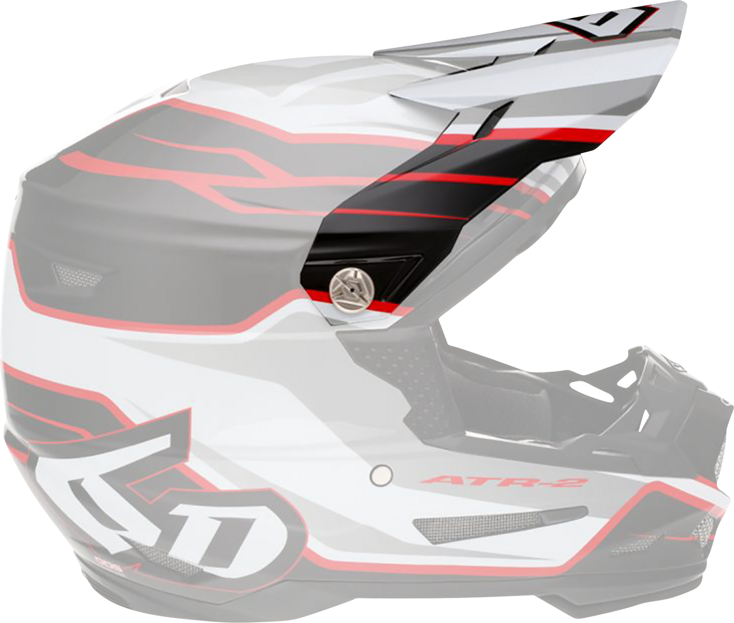 6D Helmets ATR-2 Visor - Phase White Red (Part Number 72-6099)