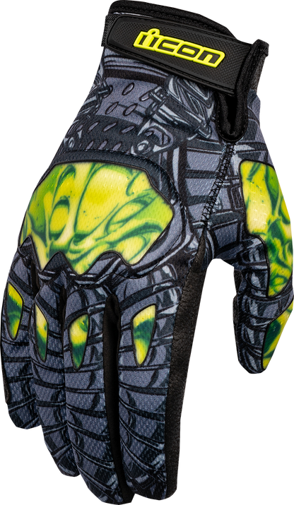 ICON Hooligan Outbreak™ Gloves 3XL - Green, Model 3301-4658