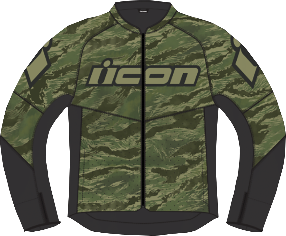 ICON Hooligan CE Tigersblood™ Jacket - Green - XL by ICON (Part No. 2820-6155)