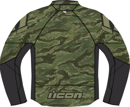 ICON Hooligan CE Tigersblood™ Motorcycle Jacket - Green, 4XL, Part 2820-6158