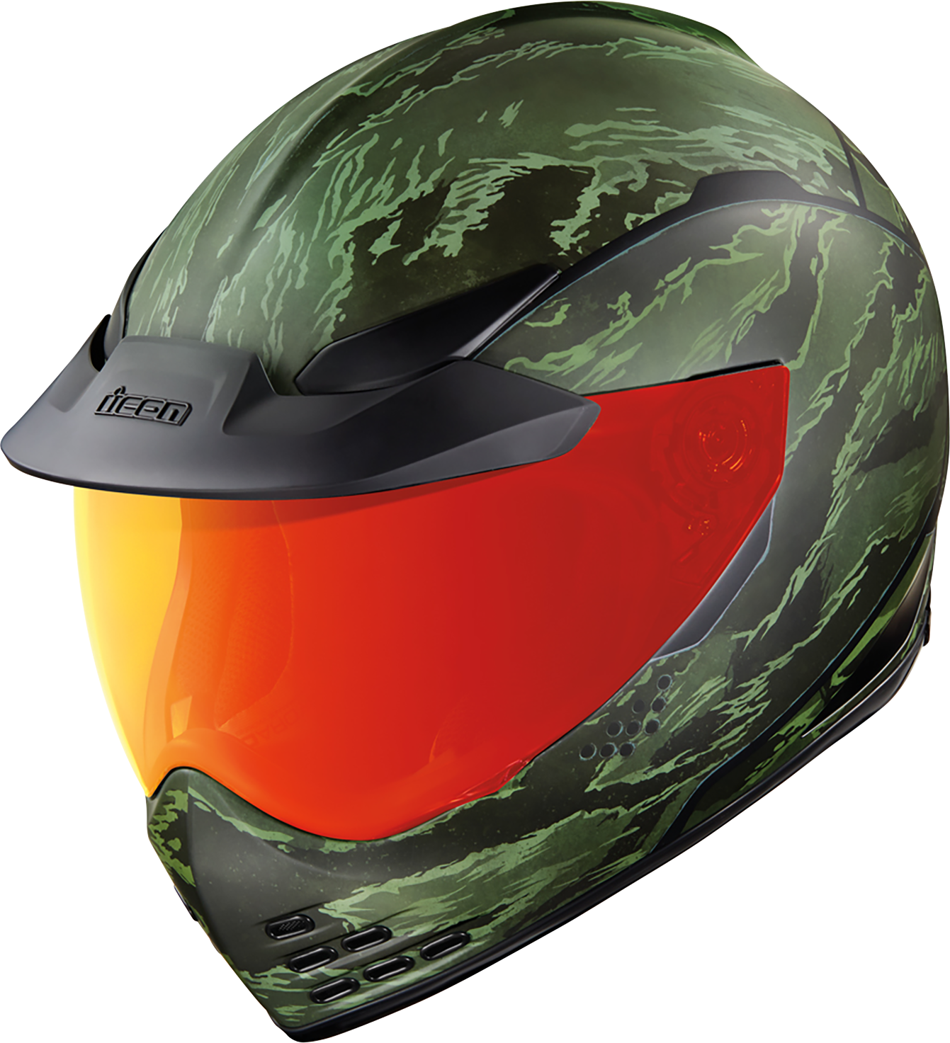 ICON Domain™ Helmet Tiger's Blood Green Large 0101-14926