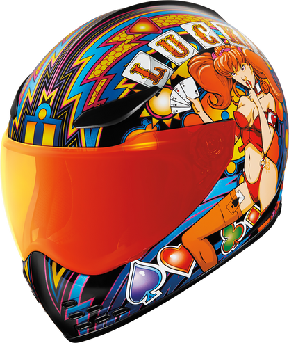 ICON Domain™ Helmet Lucky Lid 4 - Red Medium - Part Number 0101-14953