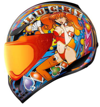 ICON Domain™ Helmet Lucky Lid 4 - Red Medium - Part Number 0101-14953