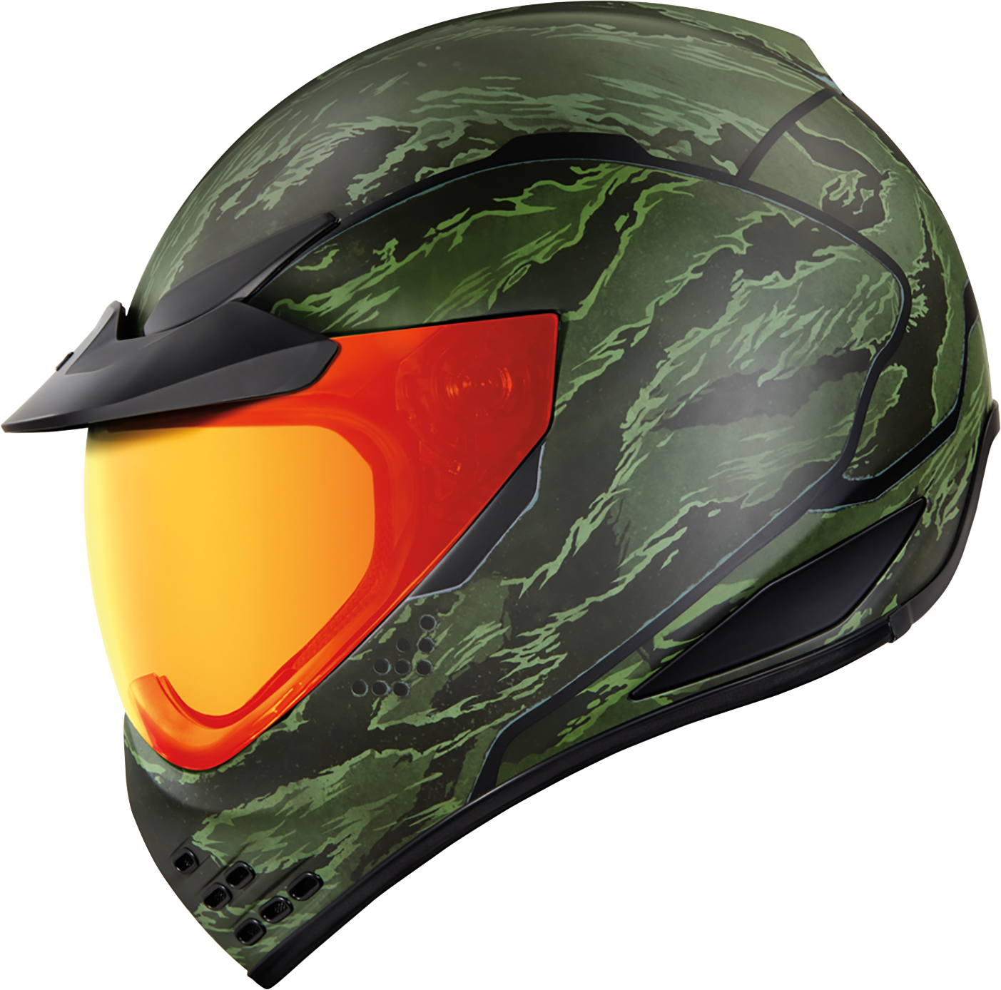 ICON Domain™ Helmet Tiger's Blood Green Large 0101-14926