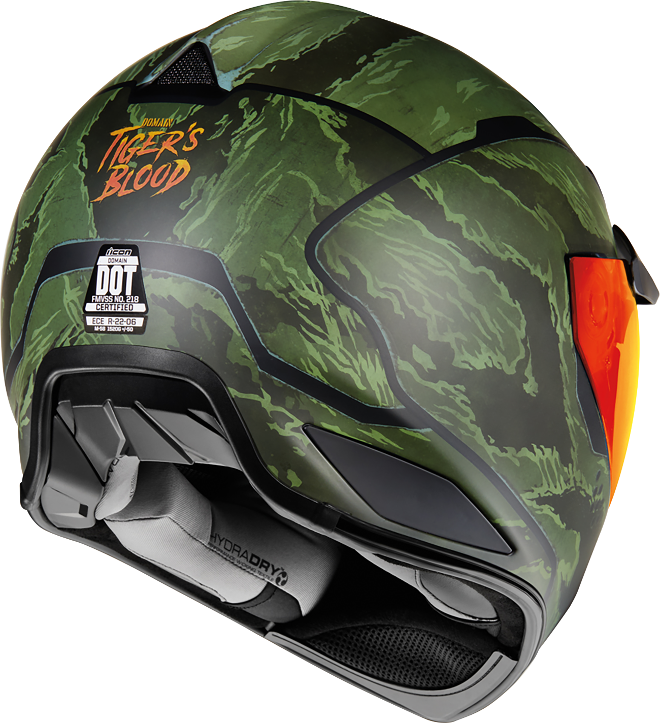ICON Domain™ Helmet Tiger's Blood Green Large 0101-14926