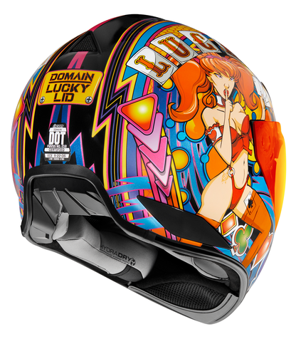 ICON Domain™ Helmet Lucky Lid 4 - Red Medium - Part Number 0101-14953
