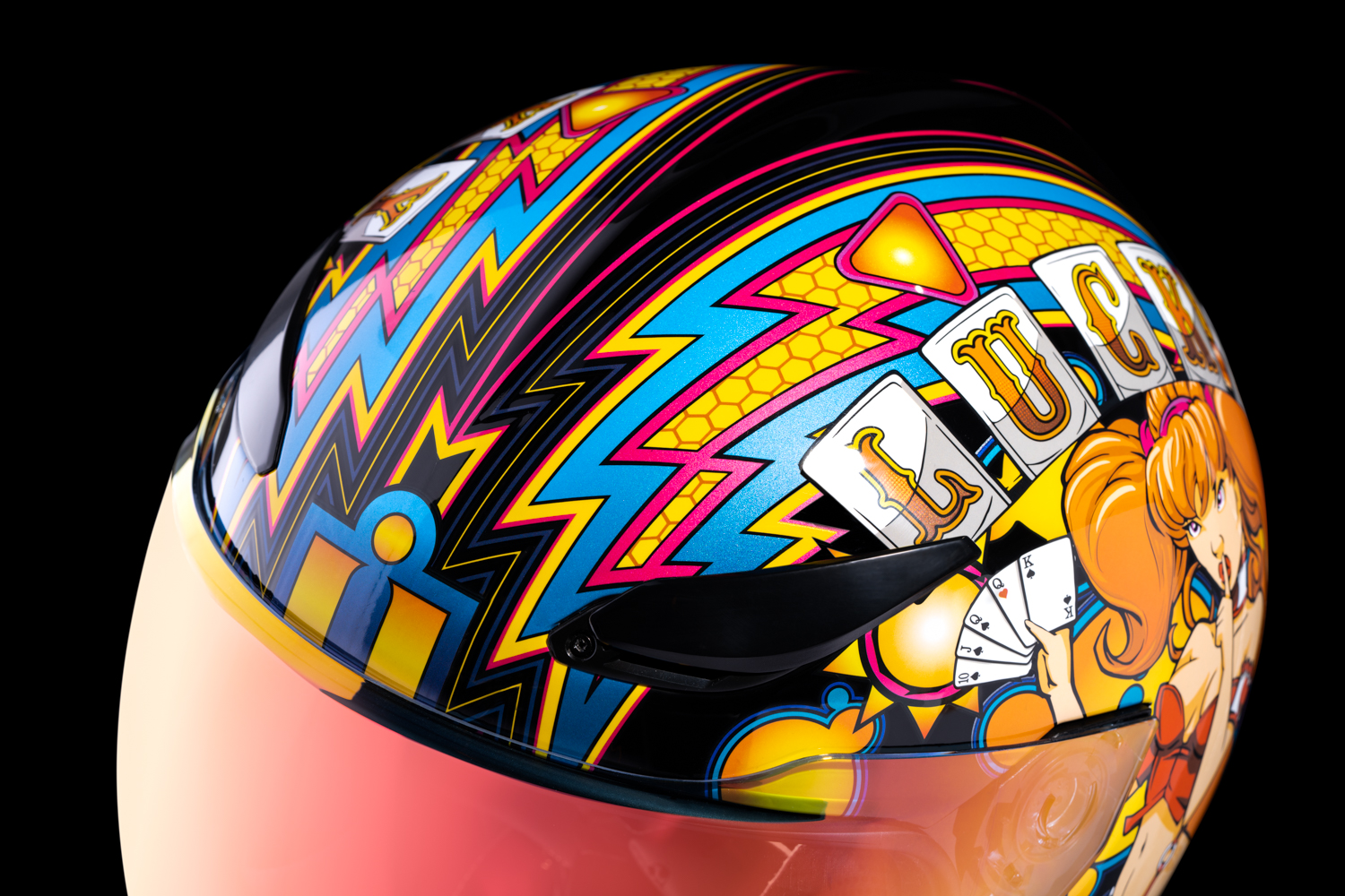 ICON Domain™ Helmet Lucky Lid 4 - Red Medium - Part Number 0101-14953