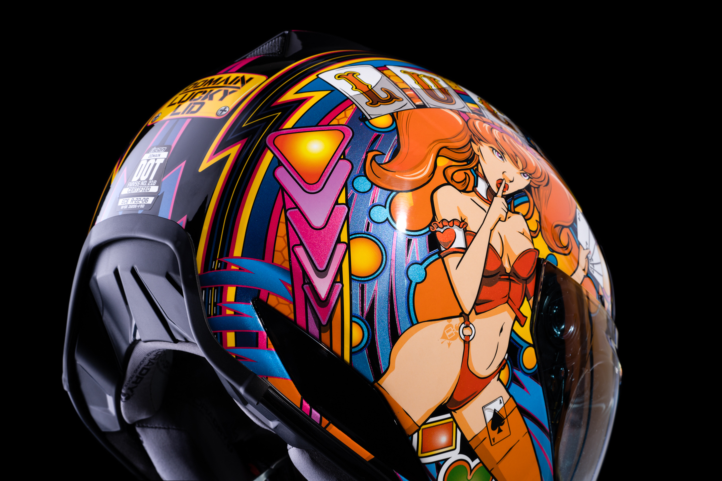 ICON Domain™ Helmet Lucky Lid 4 - Red Medium - Part Number 0101-14953