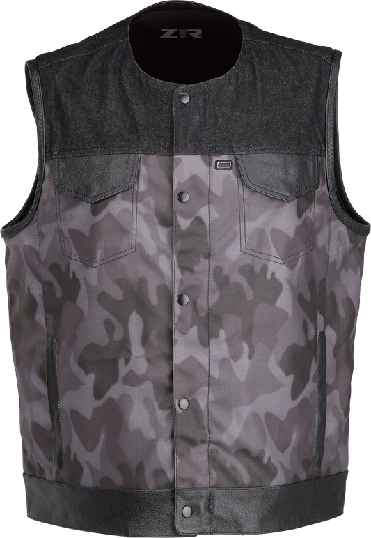 Z1R Nightfire Camo Vest - Black/Gray, Size Small - Part Number 2830-0624