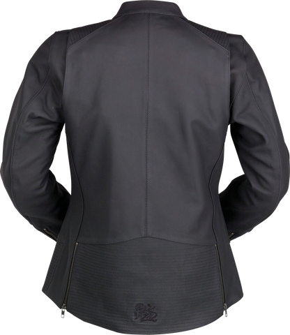 Z1R Women's Matchlock Leather Jacket in Black - Size XL (Part Number 2813-1029)