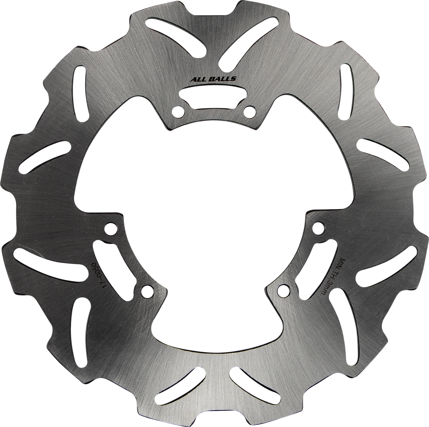 ALL BALLS Honda 18-0050 Brake Rotor – Slotted Wave Design, 420 Stainless Steel