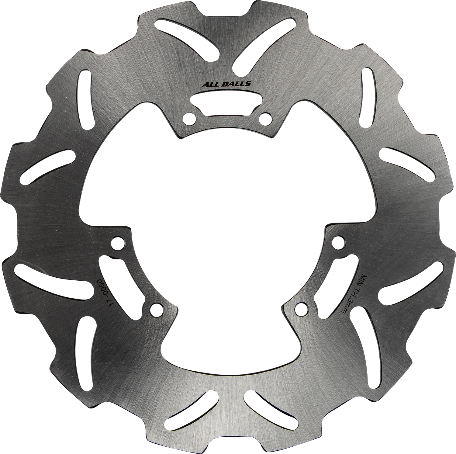 ALL BALLS Honda 18-0050 Brake Rotor – Slotted Wave Design, 420 Stainless Steel