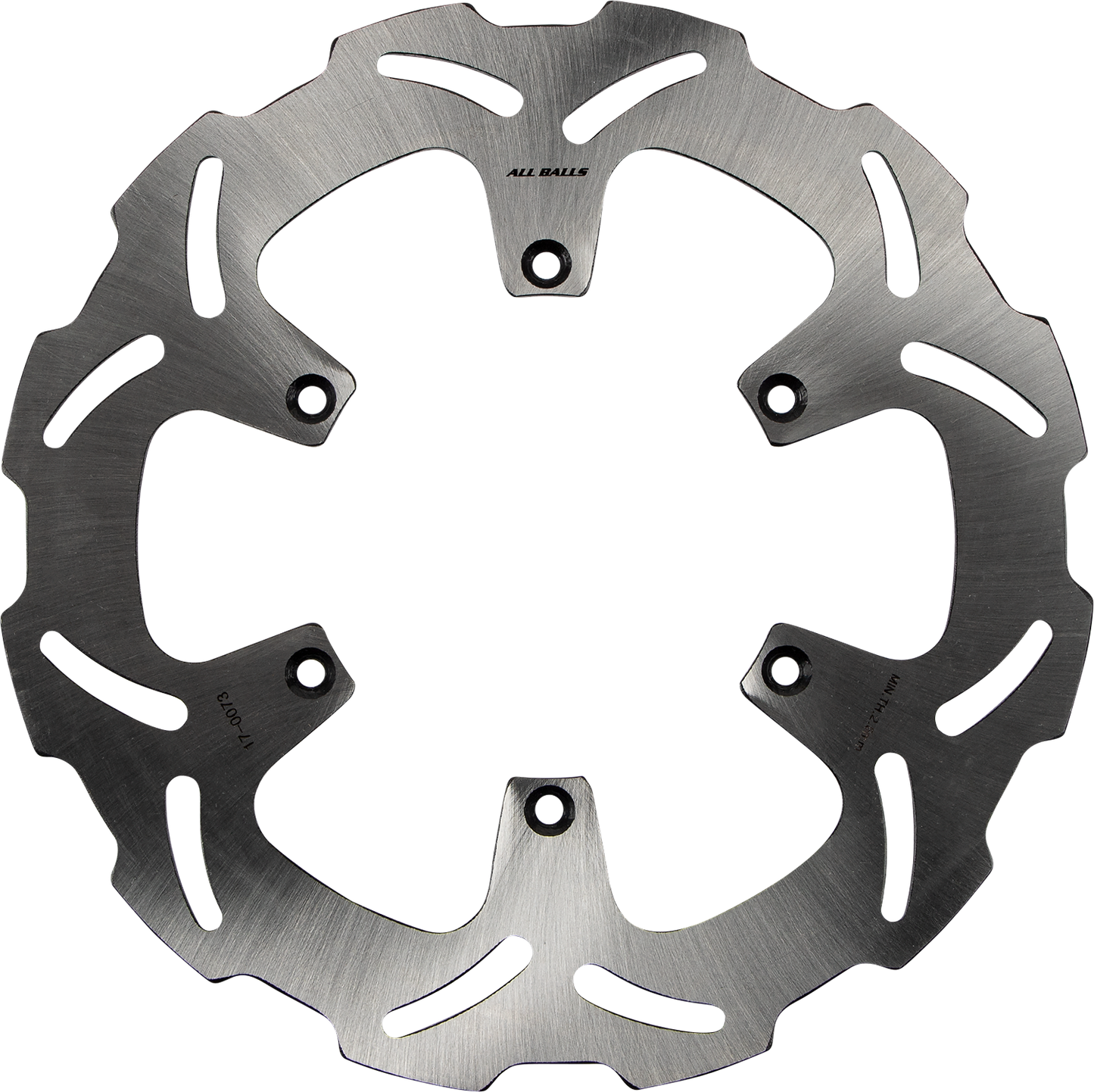 ALL BALLS Yamaha 18-0073 Brake Rotor with Slotted Wave Design and 420 Stainless Steel Construction