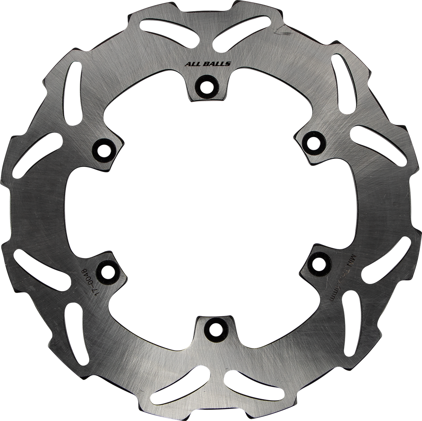 ALL BALLS Brake Rotor 18-0048 – Durable Stainless Steel with Slotted Wave Design for Optimal Cooling