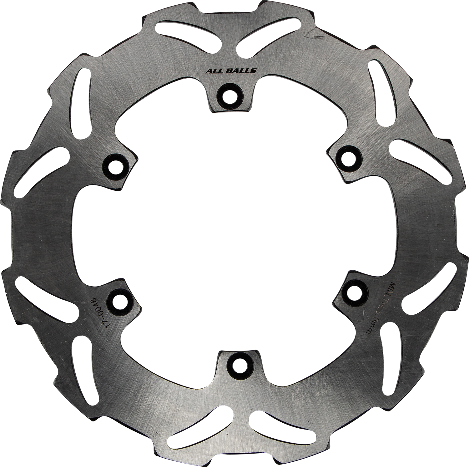 ALL BALLS Brake Rotor 18-0048 – Durable Stainless Steel with Slotted Wave Design for Optimal Cooling