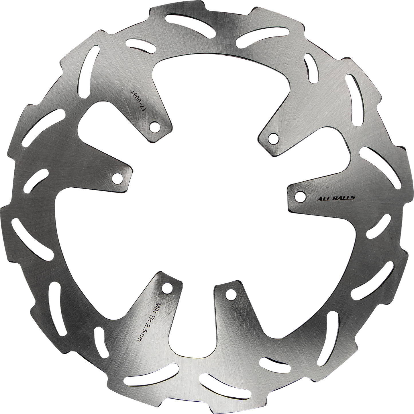 ALL BALLS Honda Brake Rotor 18-0051 - Durable Stainless Steel with Slotted Wave Design