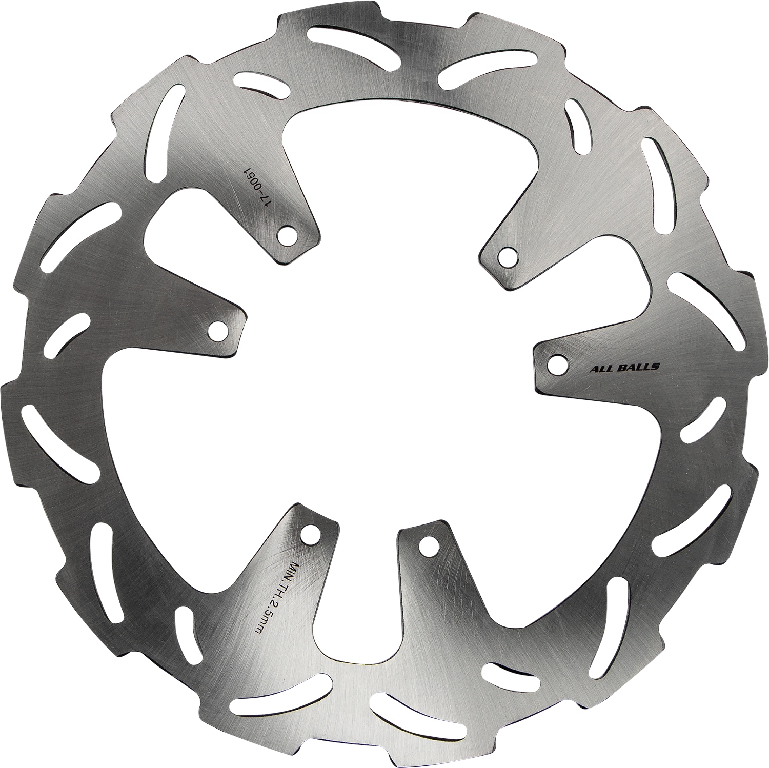 ALL BALLS Honda Brake Rotor 18-0051 - Durable Stainless Steel with Slotted Wave Design