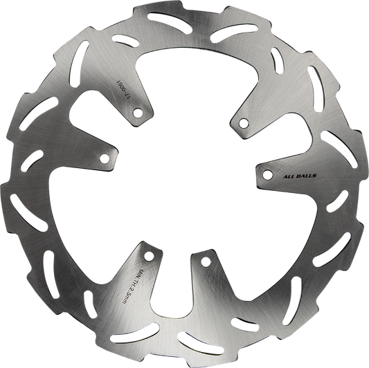 ALL BALLS Honda Brake Rotor 18-0051 - Durable Stainless Steel with Slotted Wave Design