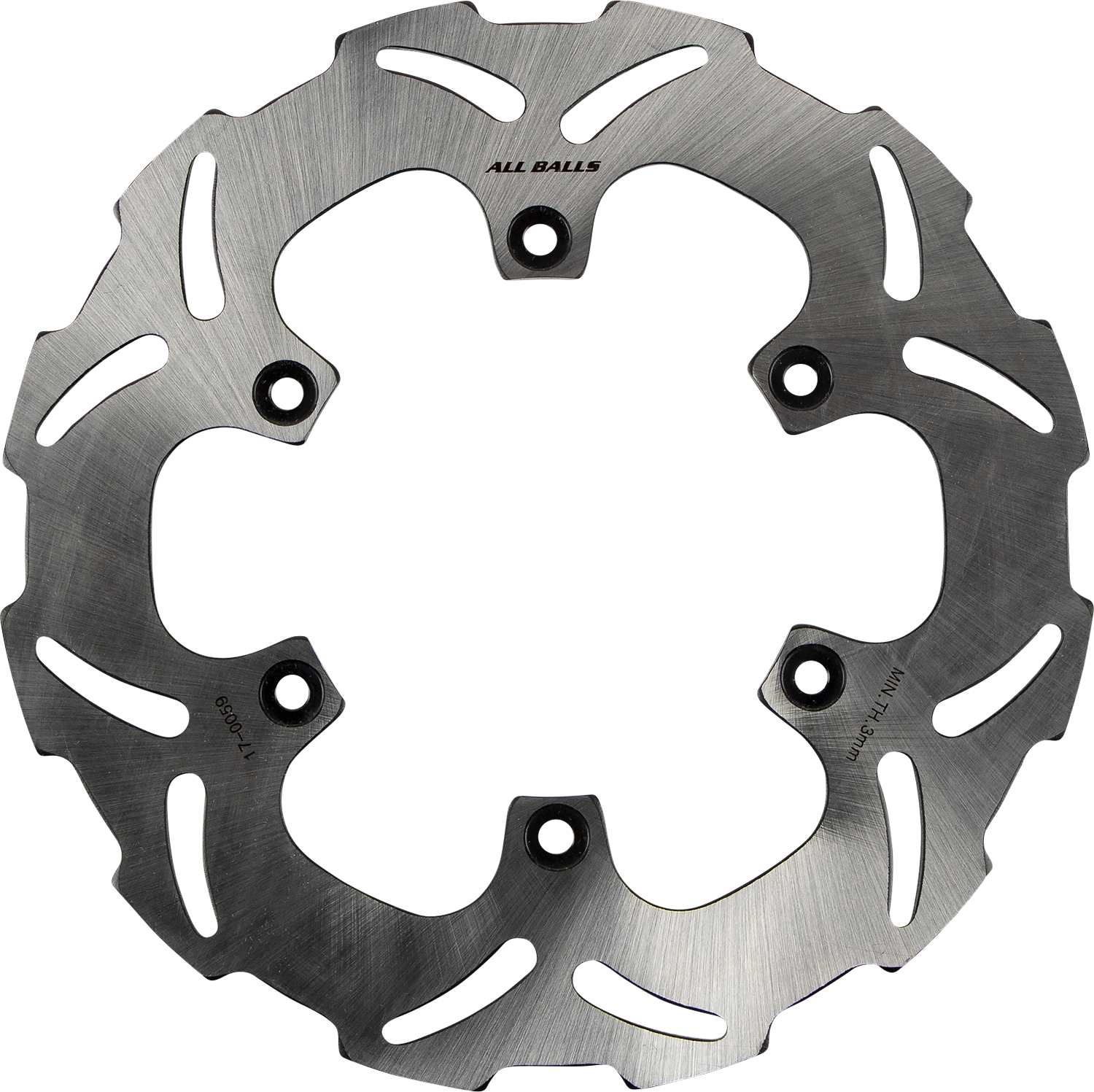 ALL BALLS Yamaha 18-0059 Brake Rotor with Slotted Wave Design and 420 Stainless Steel Construction