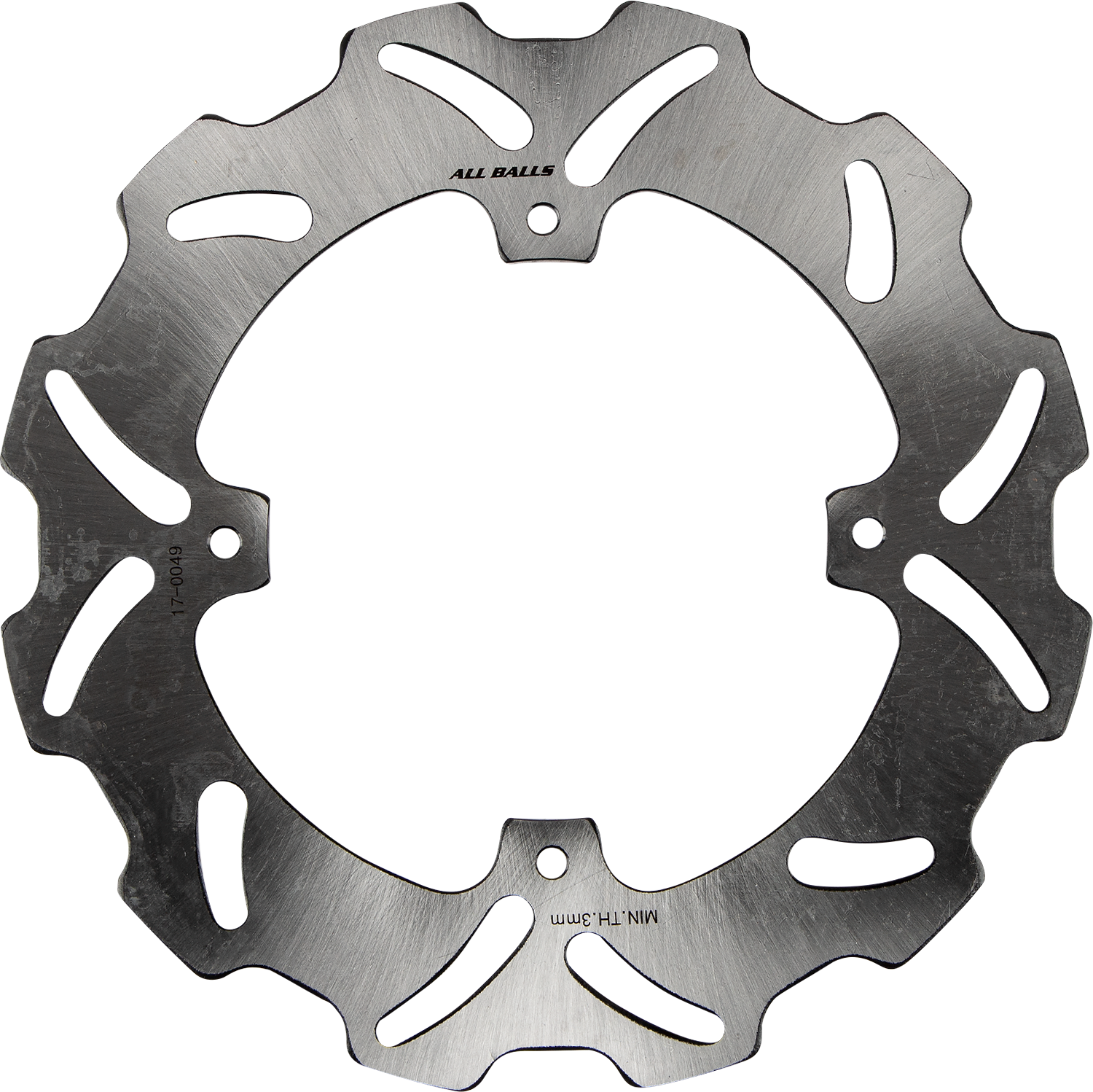 ALL BALLS Honda 18-0049 Slotted Wave-Style Brake Rotor