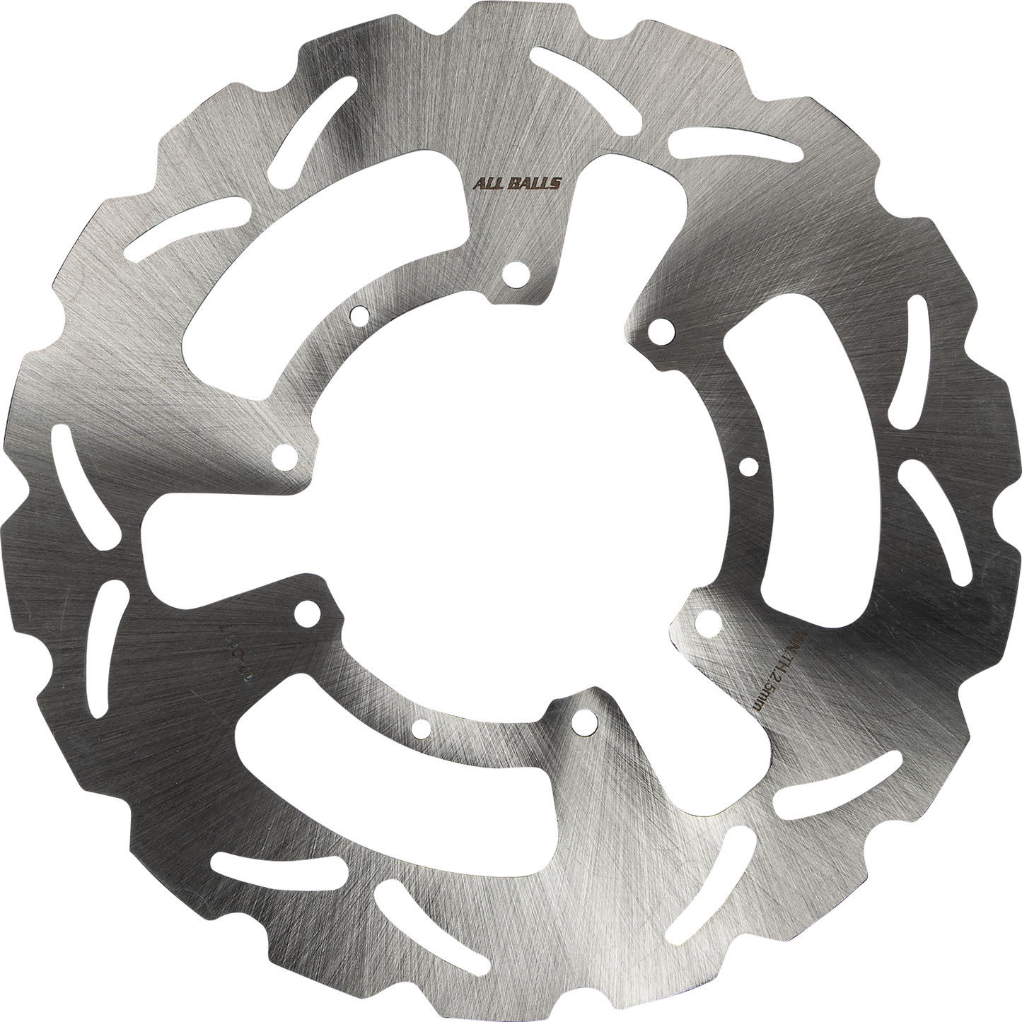 ALL BALLS Honda 18-0117 Brake Rotor with Slotted Wave Design and 420 Stainless Steel Construction