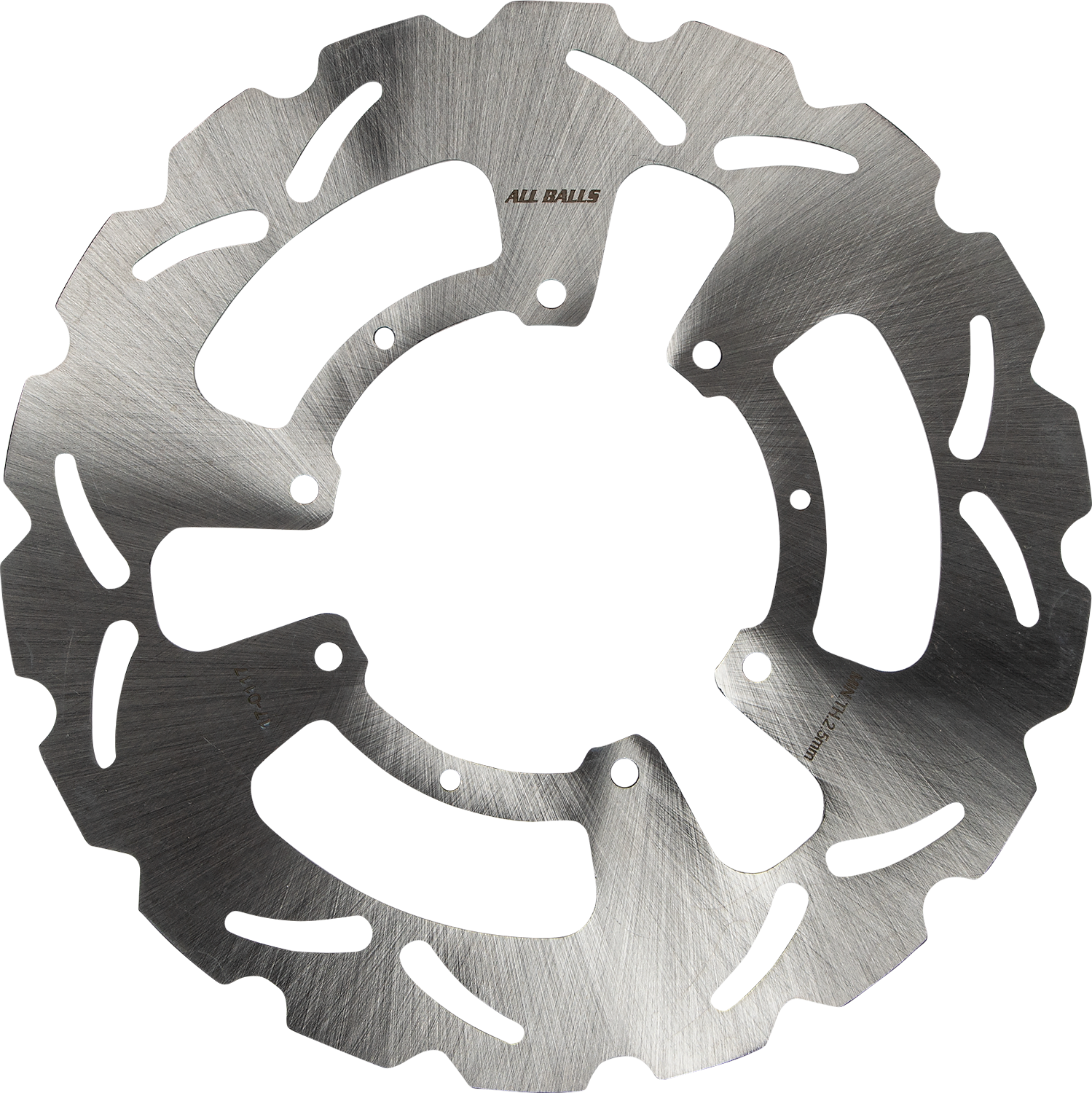 ALL BALLS Honda 18-0117 Brake Rotor with Slotted Wave Design and 420 Stainless Steel Construction
