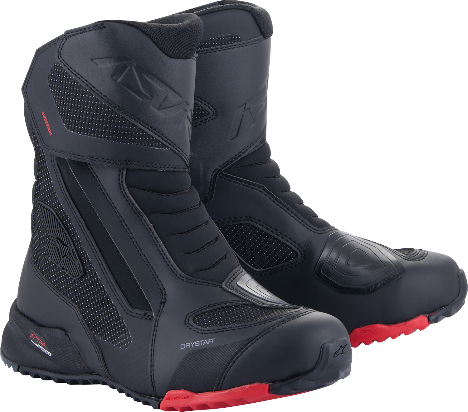 Alpinestars Stella RT-7 Drystar® Motorcycle Boots – Black, US 6 / EU 37 (Part Number 2443124-1100-37)