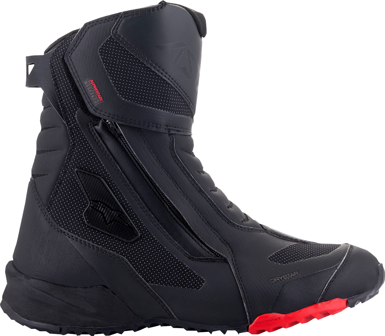 Alpinestars RT-7 Drystar® Motorcycle Boots - Black/Red, US 5 / EU 38 (Part No. 2443023-13-38)