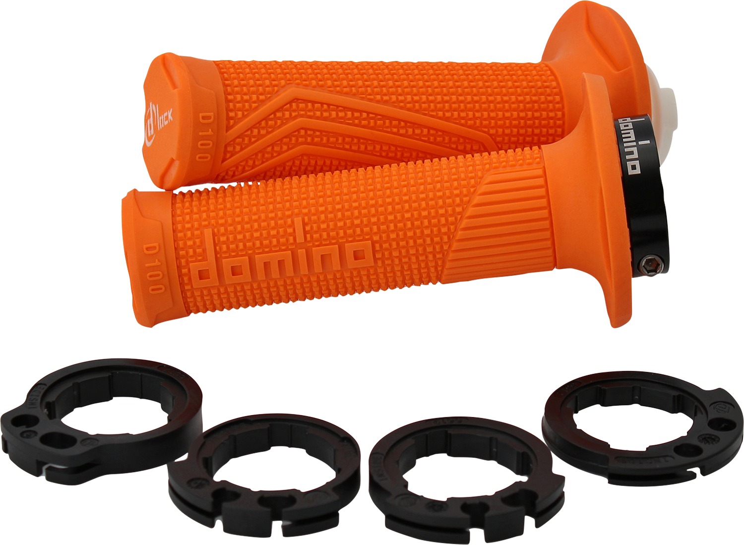 DOMINO D100 D-Lock Grips - Orange, Part Number D10046C4500A9-0