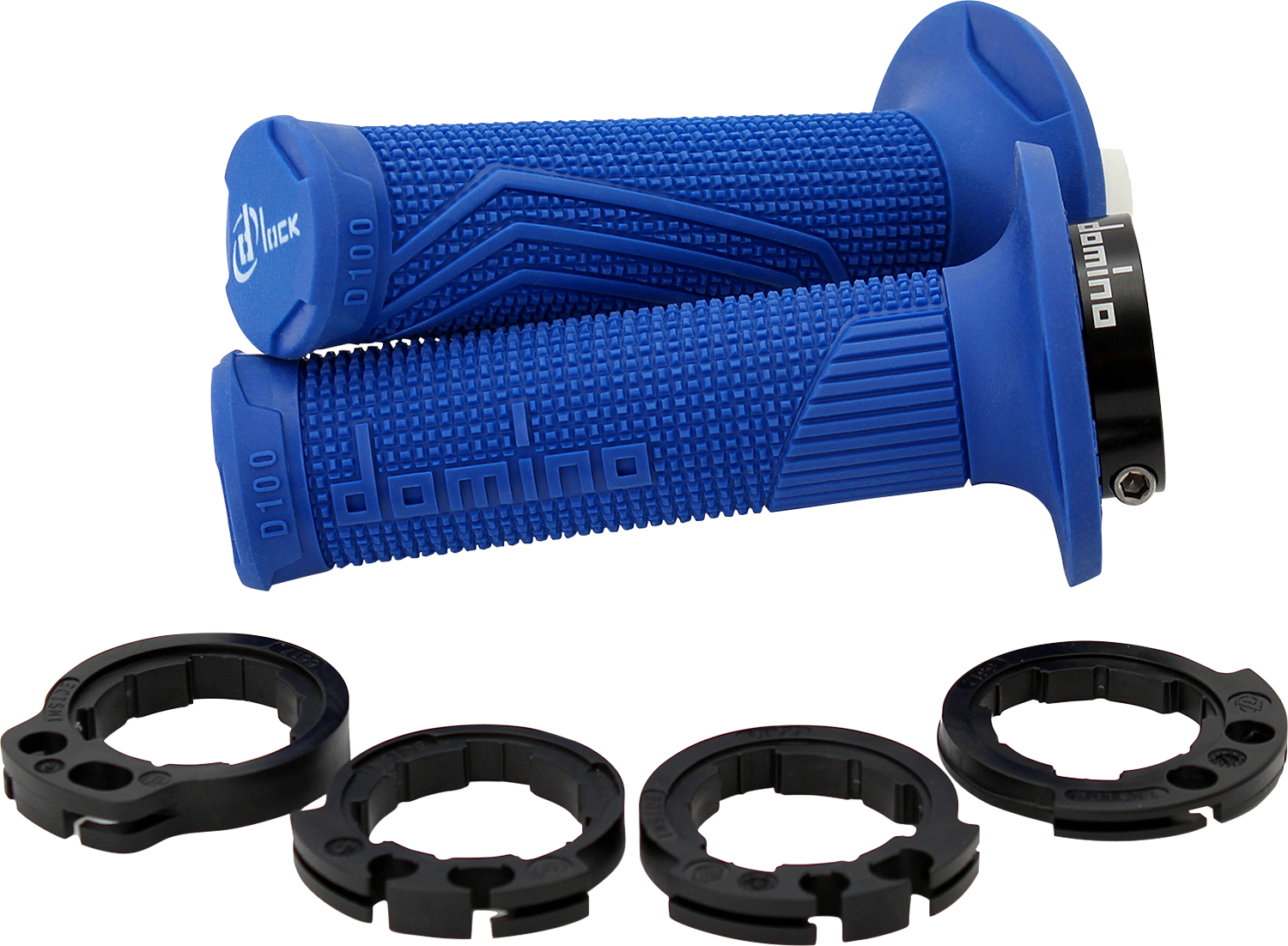 DOMINO D100 D-Lock Grips - Blue (Part Number: D10046C4800A9-0)