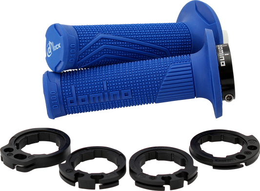DOMINO D100 D-Lock Grips - Blue (Part Number: D10046C4800A9-0)