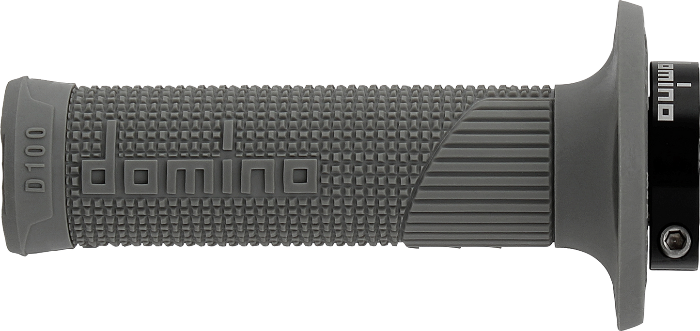 DOMINO D100 D-Lock Grips - Gray D10046C5200A9-0 for Motorcycle Throttles