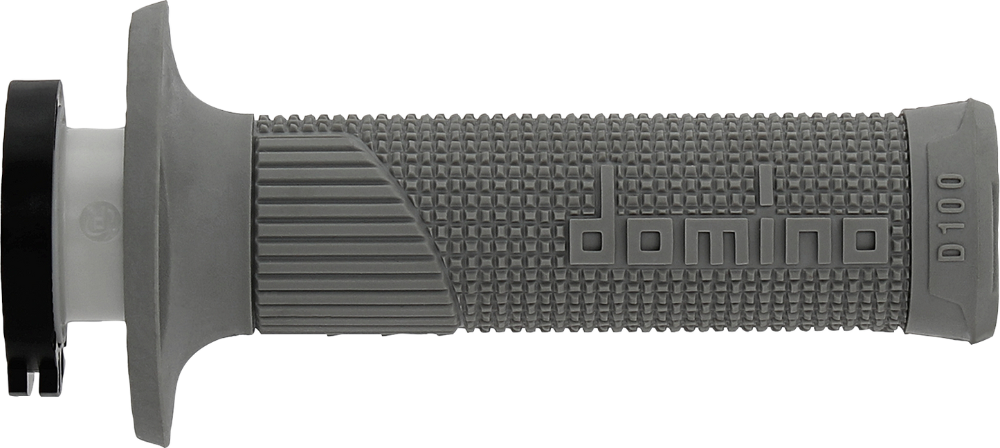 DOMINO D100 D-Lock Grips - Gray D10046C5200A9-0 for Motorcycle Throttles