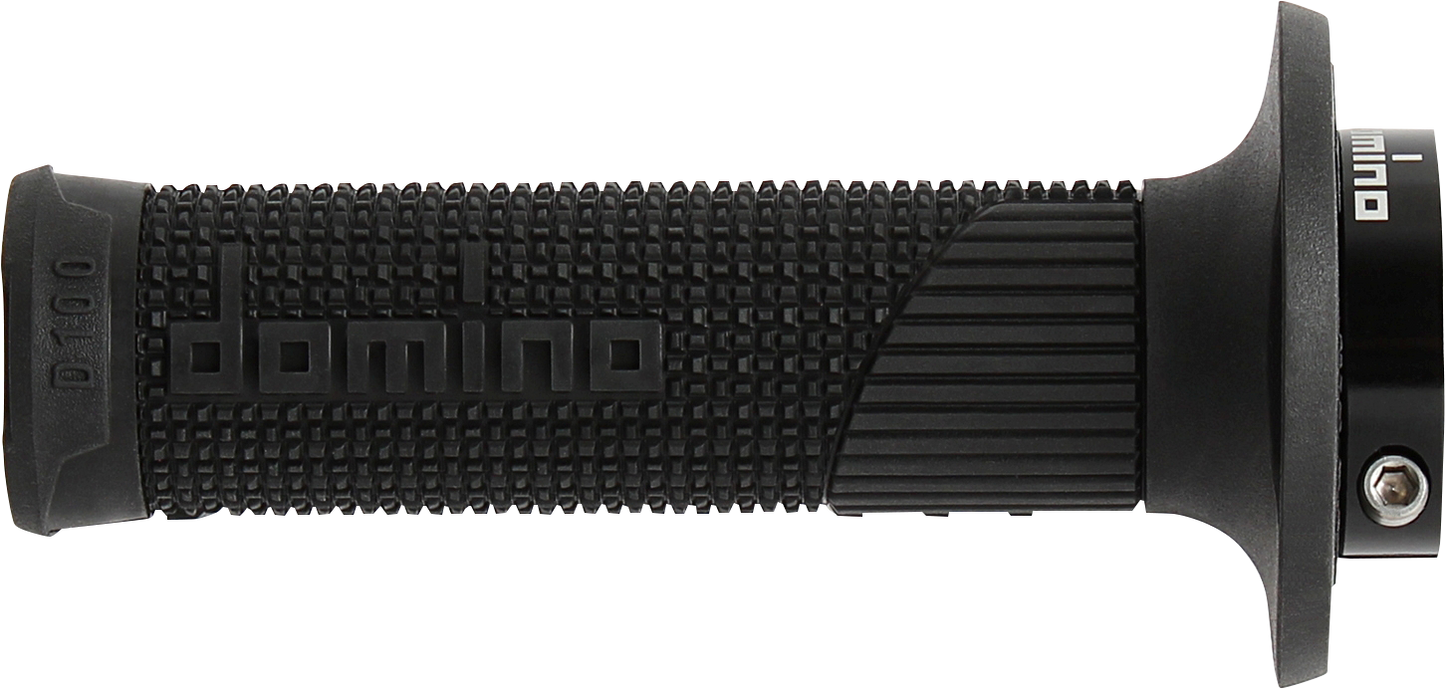DOMINO D100 D-Lock Grips - Black (Part Number: D10046C4000A9-0)
