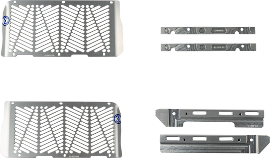 Moose Offroad Billet Radiator Guards for Beta 12-4024 - Silver