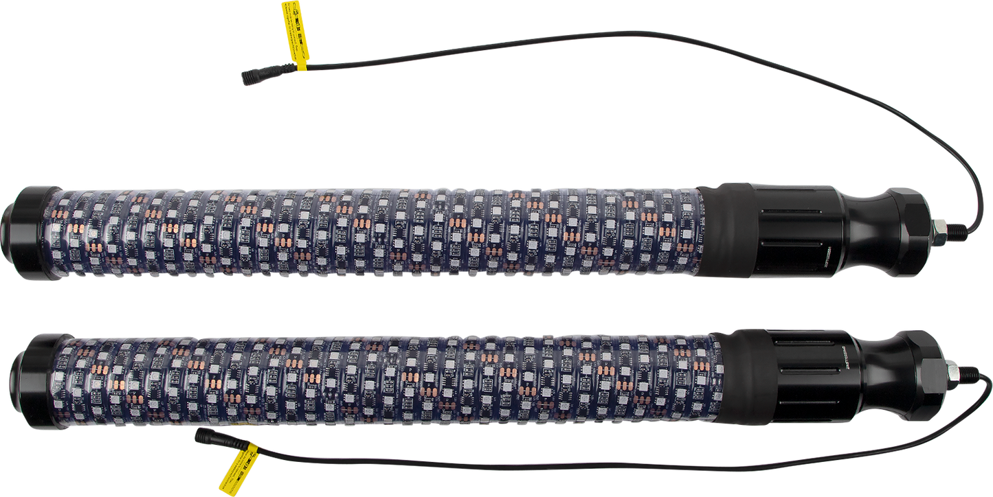 MOOSE OFFROAD 24-inch PQRCHSBTR122-PU Whip Lights with Bluetooth Control and Flag Kit