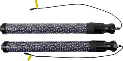 MOOSE OFFROAD 24-inch PQRCHSBTR122-PU Whip Lights with Bluetooth Control and Flag Kit