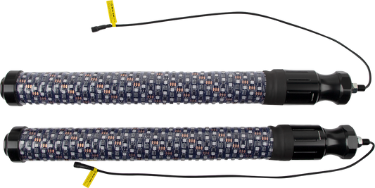 MOOSE OFFROAD 24-inch PQRCHSBTR122-PU Whip Lights with Bluetooth Control and Flag Kit