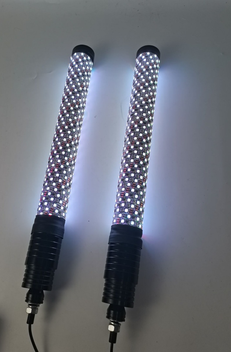 MOOSE OFFROAD 24-inch PQRCHSBTR122-PU Whip Lights with Bluetooth Control and Flag Kit
