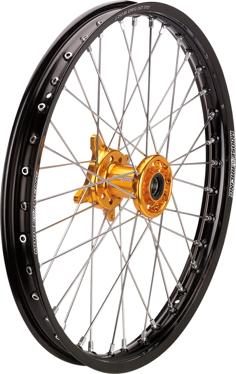 Moose Offroad SX-1 Front Wheel Assembly for Sherco CF-16021BKBU – 21x1.6 Black Wheel with Blue Hub
