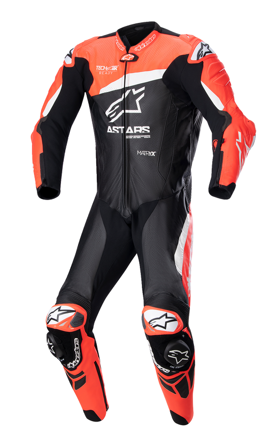 Alpinestars GP Plus v4 Leather Suit - Black/Red Fluo/White - US 44 / EU 54