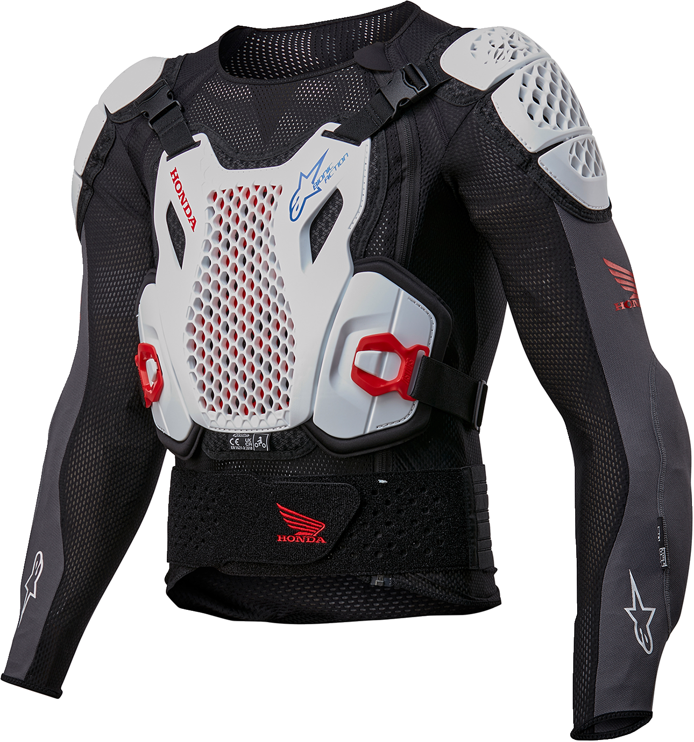 Alpinestars Honda Bionic Plus v2 Protection Jacket - Medium, Black/White/Blue/Bright Red, Part 6506023-1272-M