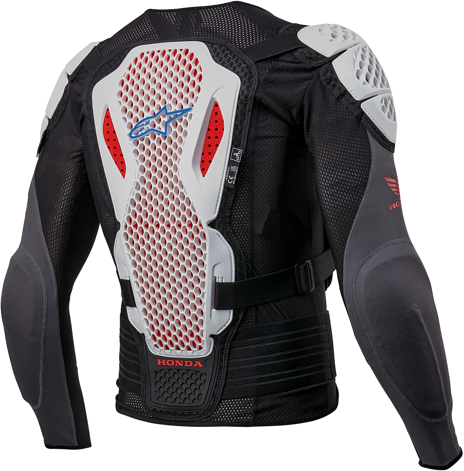 Alpinestars Honda Bionic Plus v2 Protection Jacket Large - Black, White, Blue, Bright Red, Part #6506023-1272-L